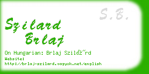 szilard brlaj business card